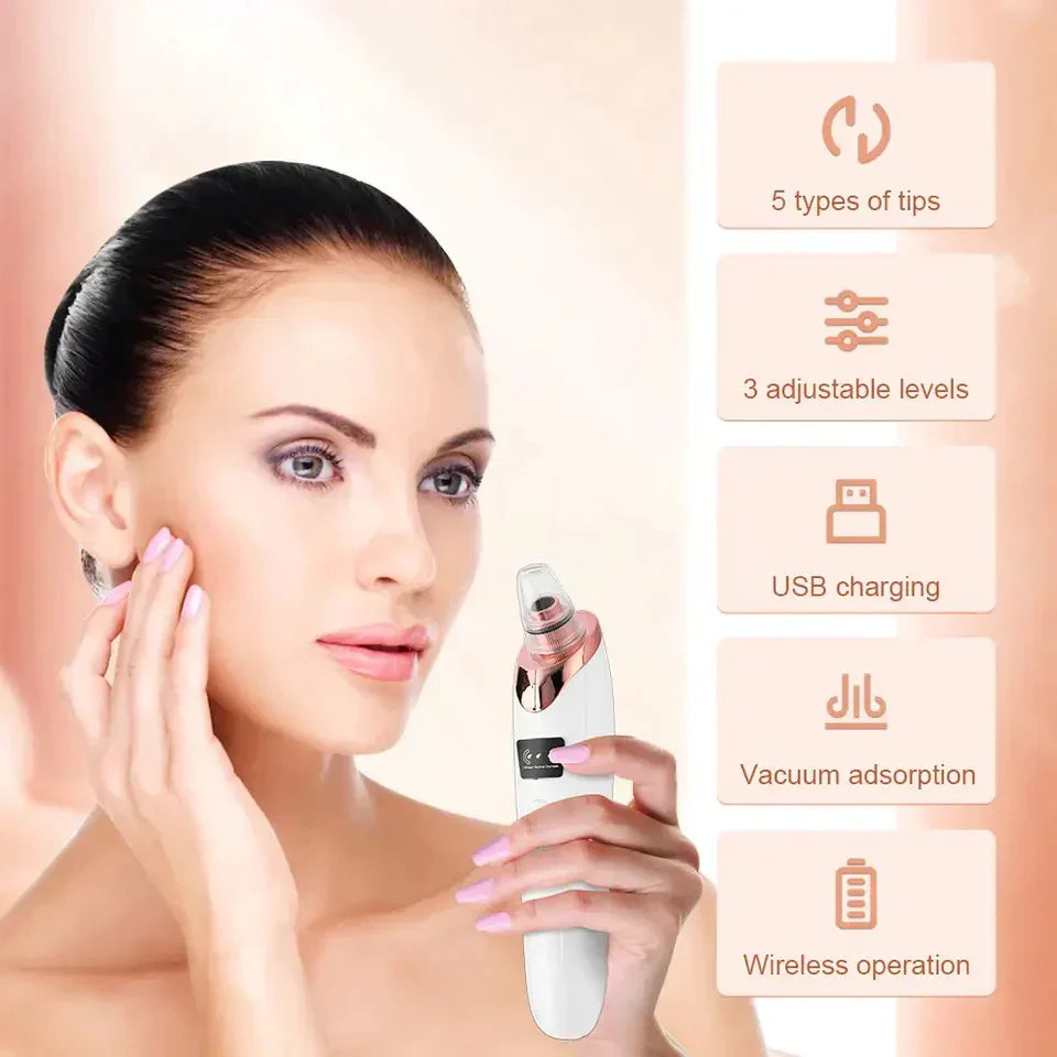 Get Clear Skin! Our Electric 5 in 1 Blackheads Removing Machine