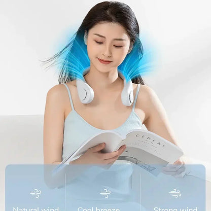 Portable Easy Neck Fans: Rechargeable, No Blades, Adjustable!