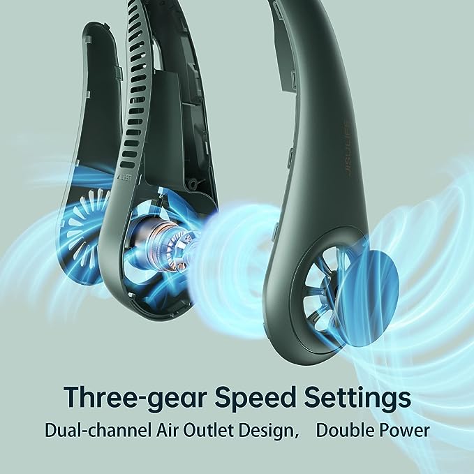 Portable Easy Neck Fans: Rechargeable, No Blades, Adjustable!