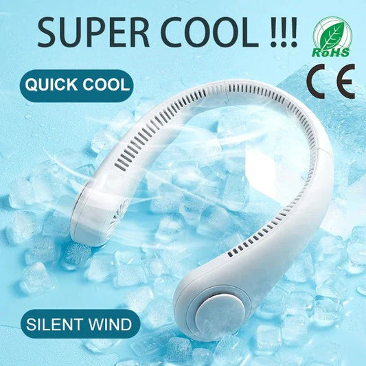 Portable Easy Neck Fans: Rechargeable, No Blades, Adjustable!