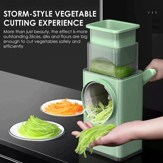 Veggie Spinner Magic & Slice Veggie Tool: Easy Cooking Fun for Women & Kids | Rotary Vegetable Cutter